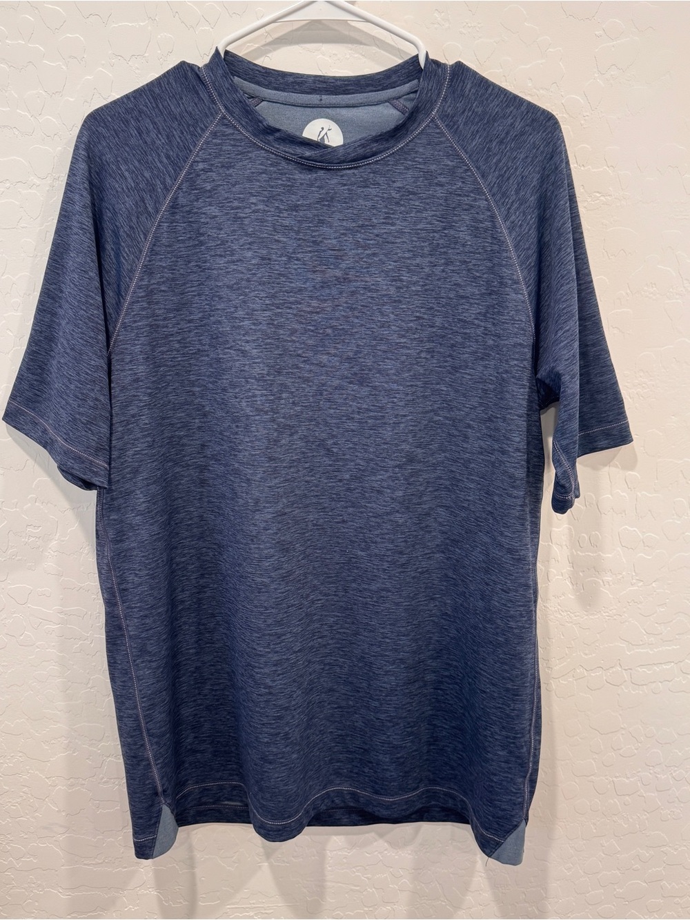 Toes on the Nose Performance Shirt Men's Medium Heathered Navy Athletic